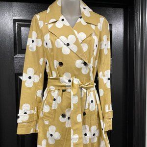 New Pink Tartan floral spring coat size 4
